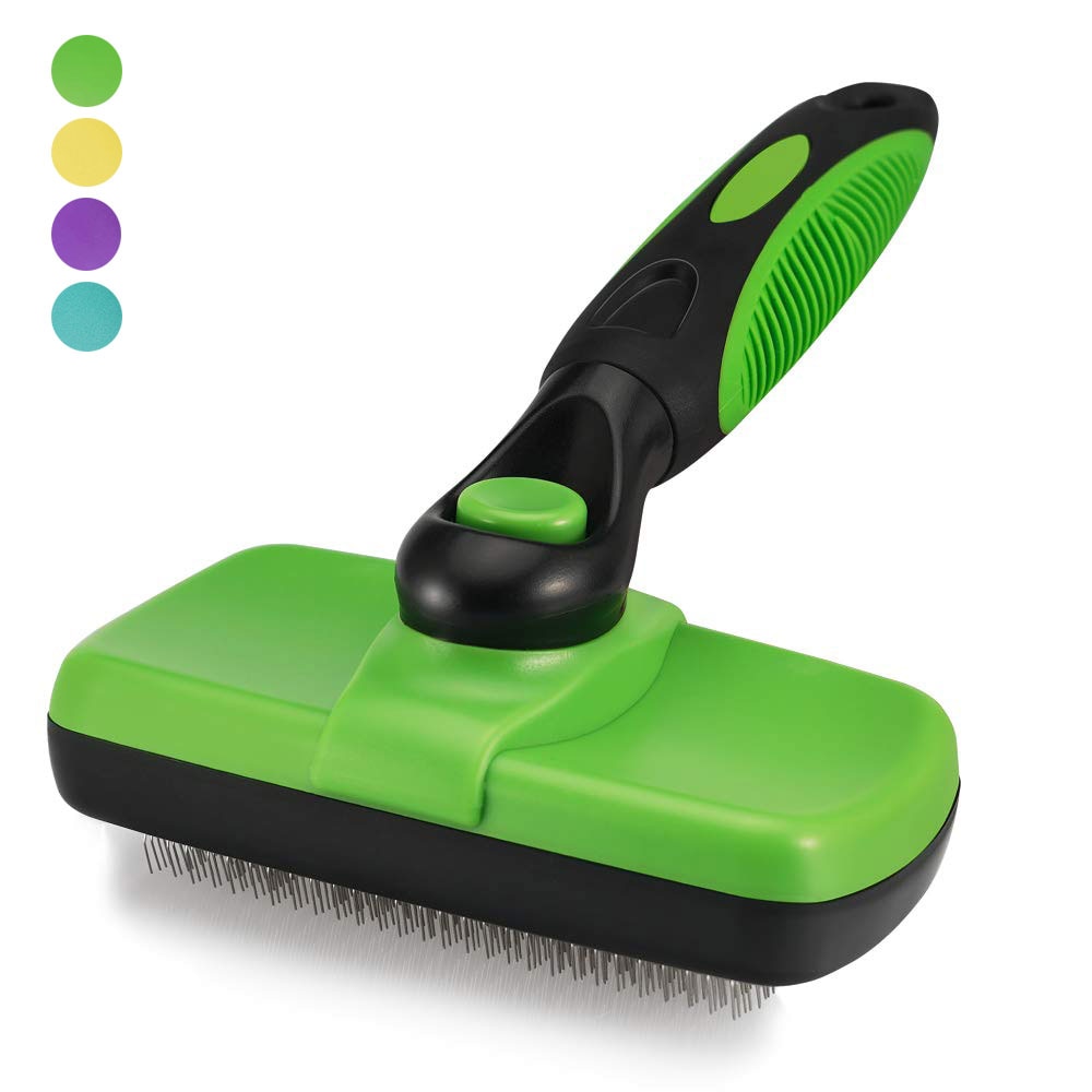 Save Time and Tidy Up with the Self-Cleaning Dog Brush